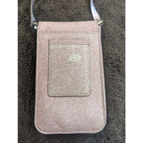 Kate Spade Lola North South Flap Phone Crossbody Bag Pink Glitter - Picture 8 of 16
